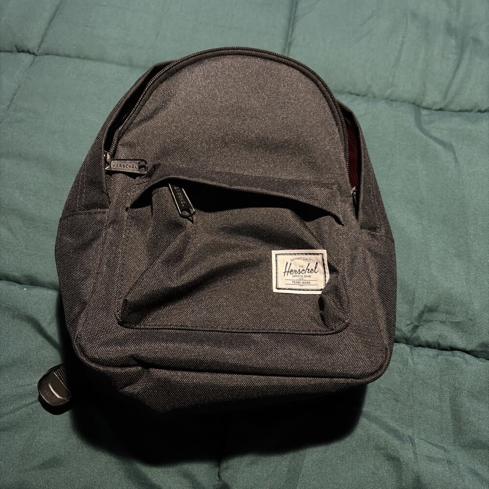 Herschel Supply Co. Classic Mini Backpack Black Canvas Daypack Shoulder Bag